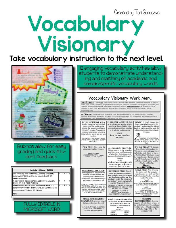 microsoft word vocabulary