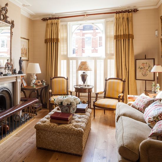 Gold ornamental living room | Living room decorating ideas | Ideal Home