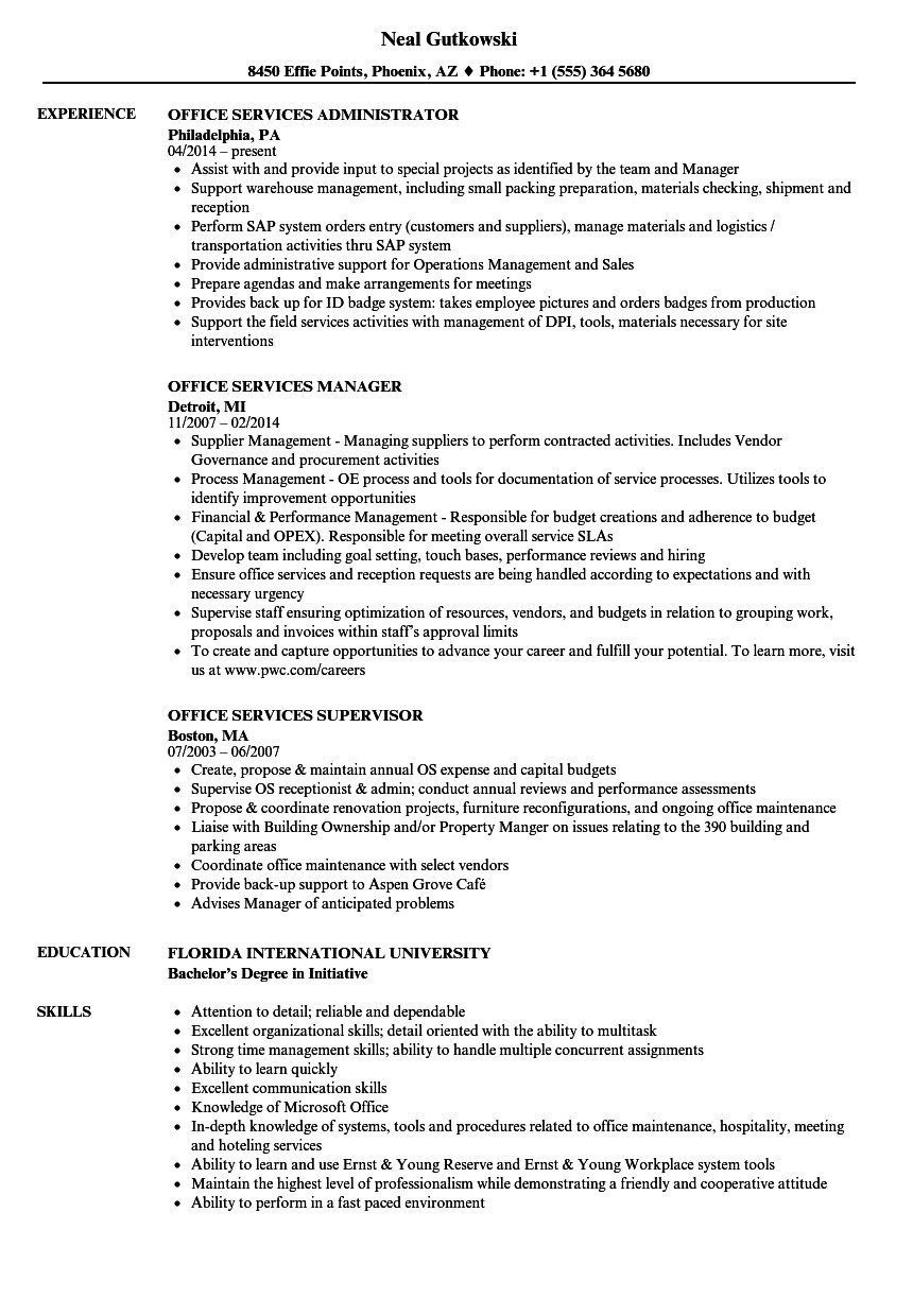 Where to find a resume examples office? Writing a resume