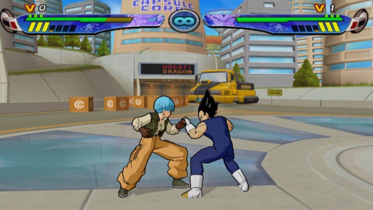 Vegeta And Bulma Near Capsule Corporation In Dragon Ball Z Budokai 3 Bulma Playable Mod