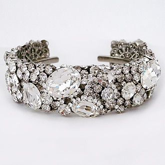 Chunky Crystal Bridal Cuff Haute Bride Wedding Jewelry Haute Bride Bracelets Cuffs Chunky Crystal Bridal Cuff Takes Sparkle To A New Level Red Carpet Worthy Favorite Among Perfect Details Brides