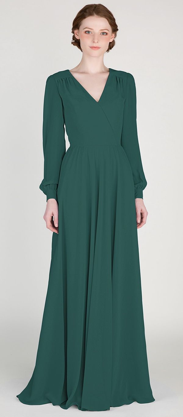 Elegant Long Sleeved Bridesmaid Dress Tbqp415 Long Sleeve Bridesmaid Dress Green Bridesmaid
