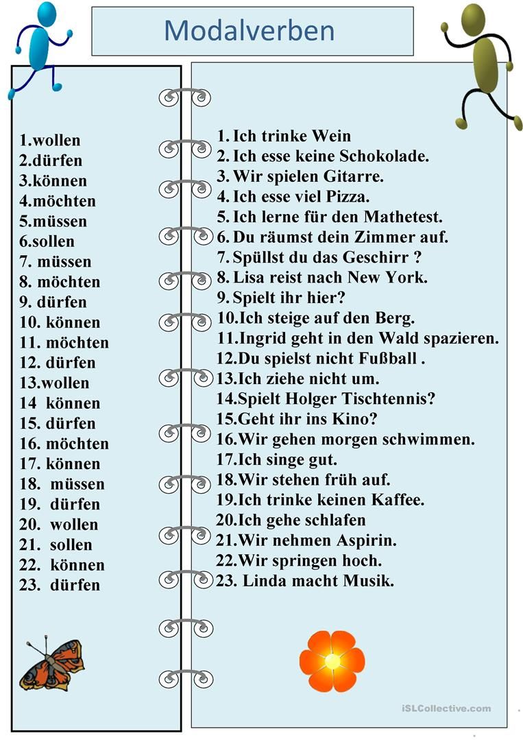 Modalverben 2 | Modalverben, Deutsch lernen, Modalverben deutsch