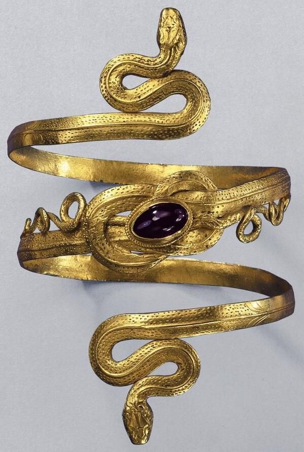 Serpente Dorato Anello Cleopatra Egiziana Costume Gioielli