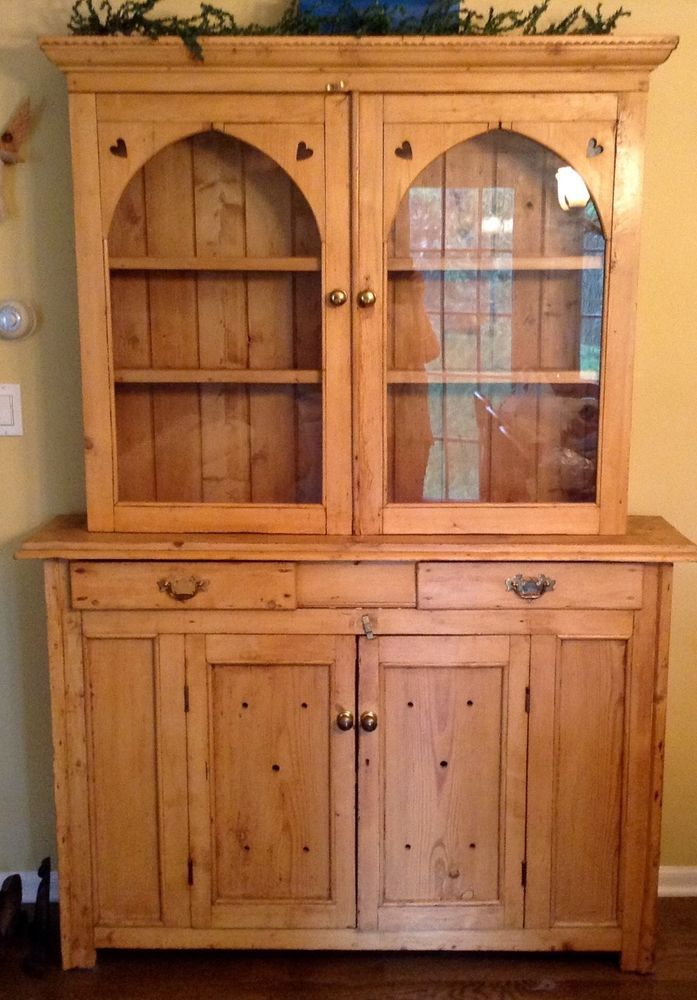 Country Pine 1860 S Irish Cupboard Pie Safe Glass Doors Heart Motif Handmade Antique Furniture - Antique Pie Safe With Glass Doors Country Pine 1860 S Irish Cupboard Pie Safe Glass Doors Heart Motif Handmade Antique Furniture - Antique Pie Safe With Glass Doors