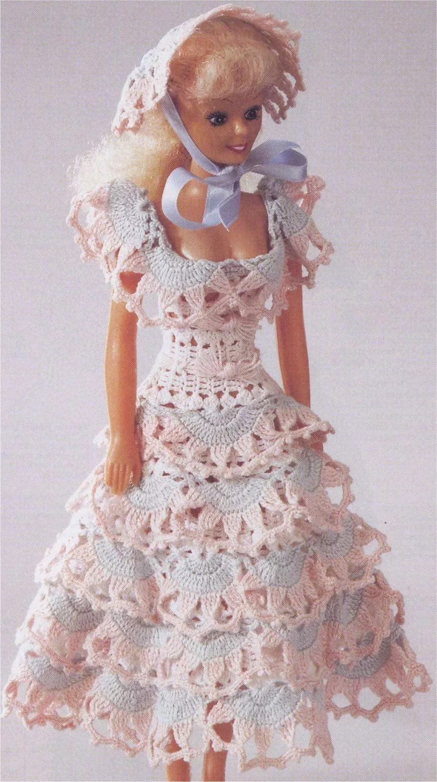 Dazzling Crochet Barbie Doll Dress