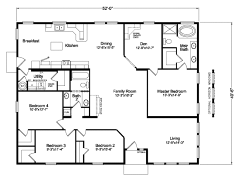 Floor Plan The Magnum Home 76 Ml34764m Manufactured Homes Floor Plans Modular Floor Plans Modular Home Floor Plans