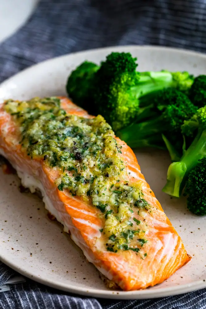 Garlic butter baked salmon fox and briar – Artofit