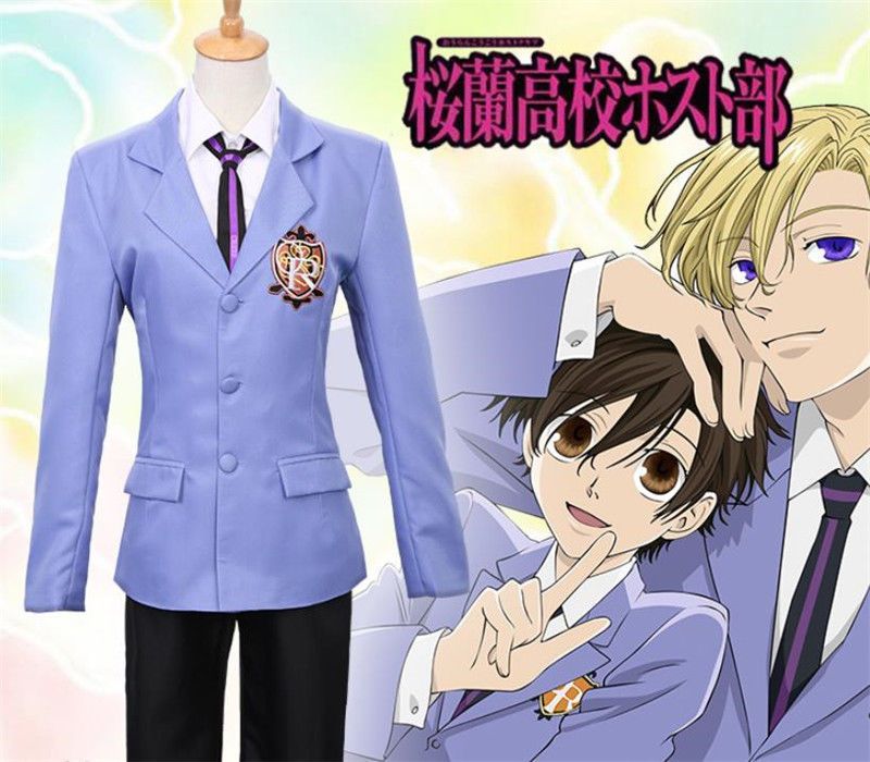 Anime Ouran High School Host Club uniform Cosplay Full set of costume unisexA.28