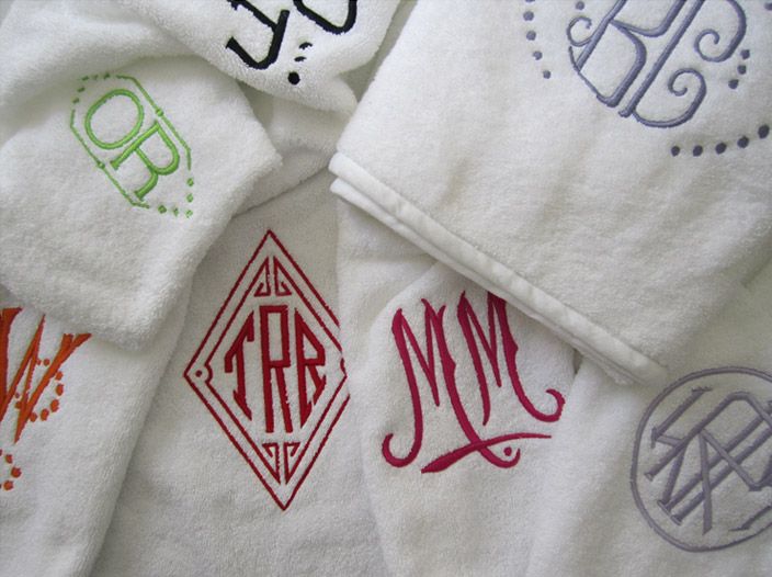 julia b custom monogrammed towels initially yours pinterest