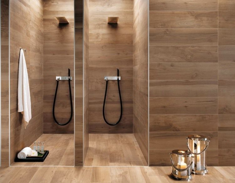 Carrelage salle de bain imitation bois u2013 34 idées modernes - salle de bain moderne avec douche italienne Carrelage salle de bain imitation bois u2013 34 idées modernes - salle de bain moderne avec douche italienne