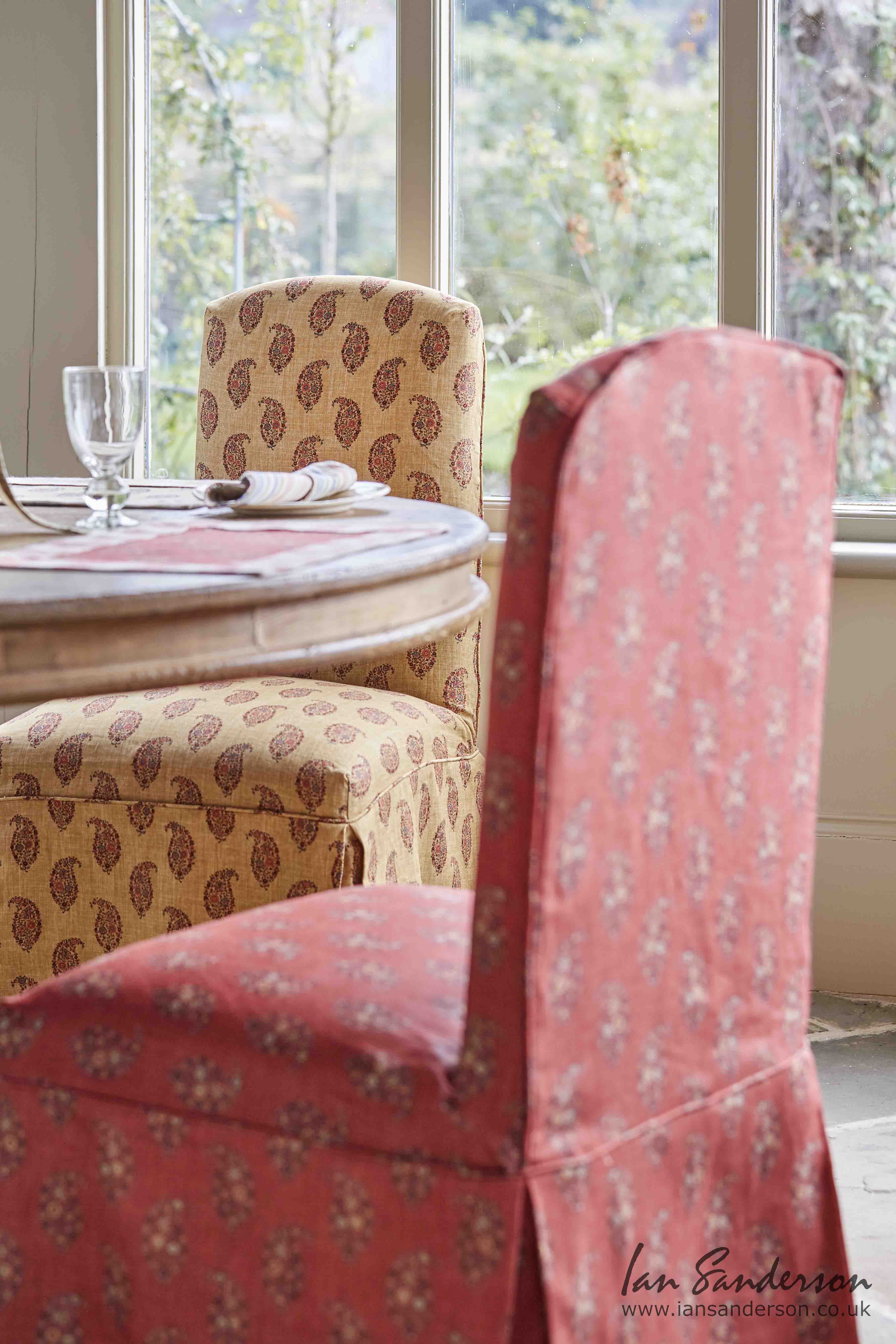 Dining chairs jessamy jaipur paprika paisley print jaipur herringbone dining chairs