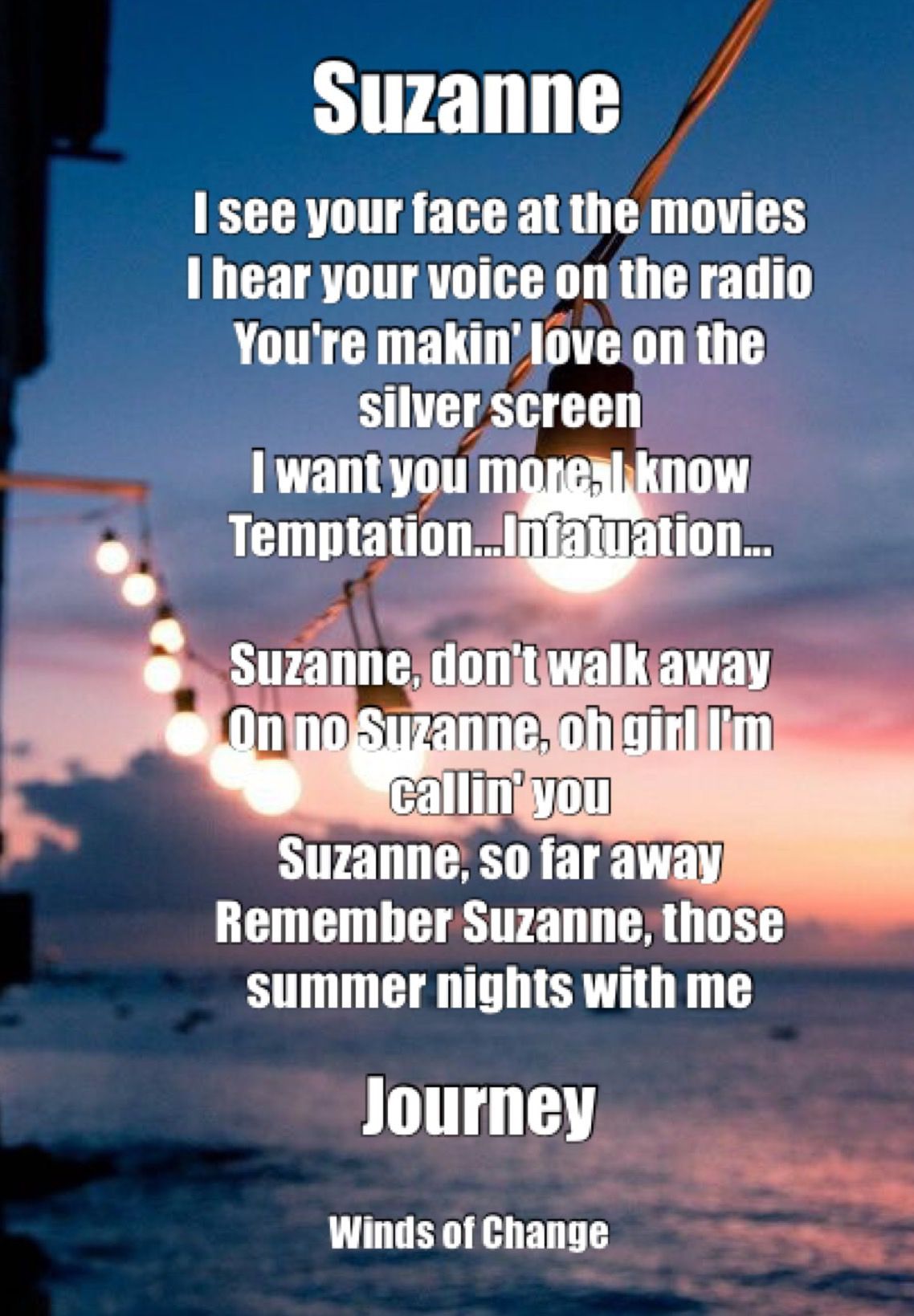 suzanne lyrics journey