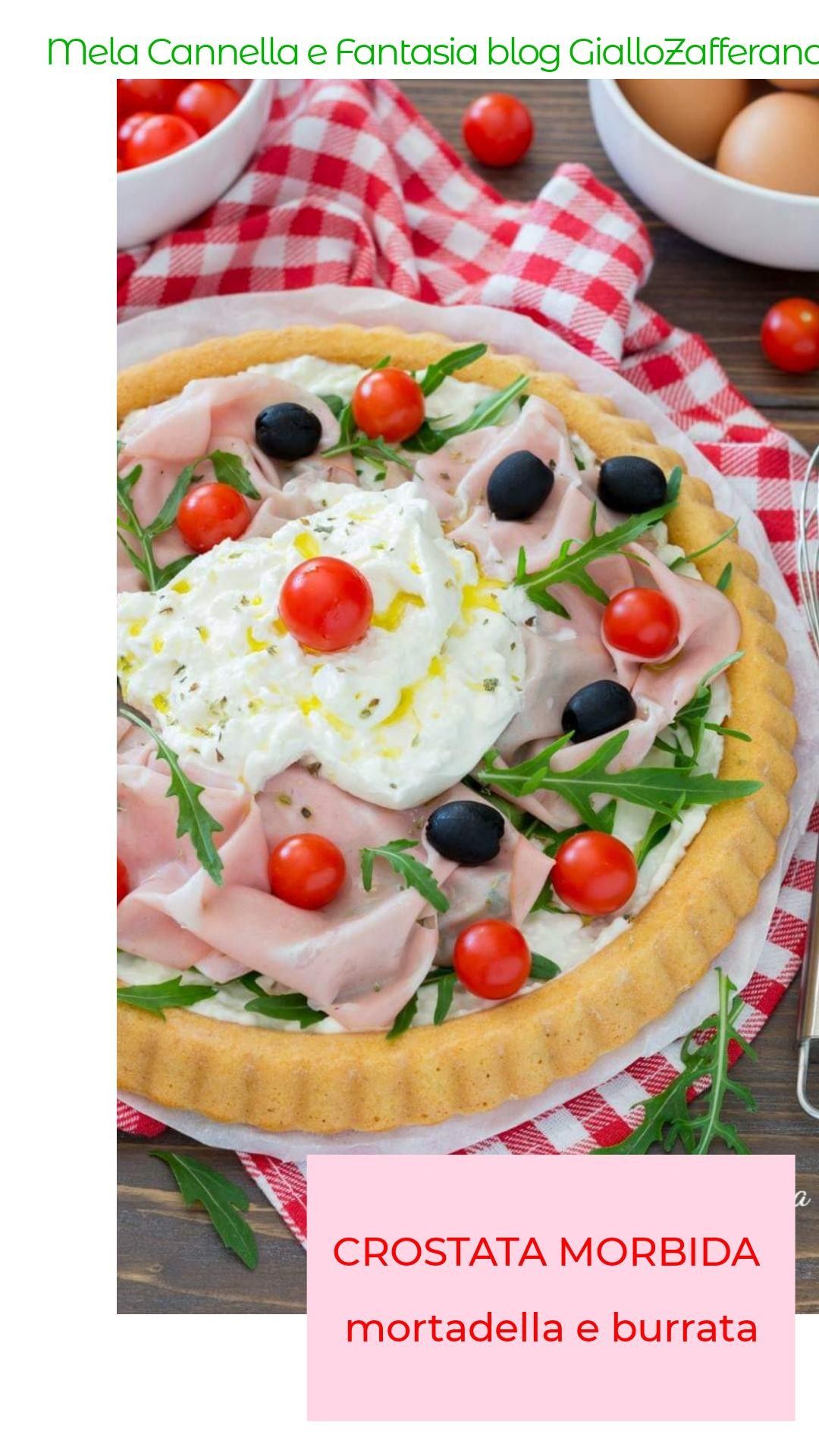 CROSTATA MORBIDA CON MORTADELLA E BURRATA