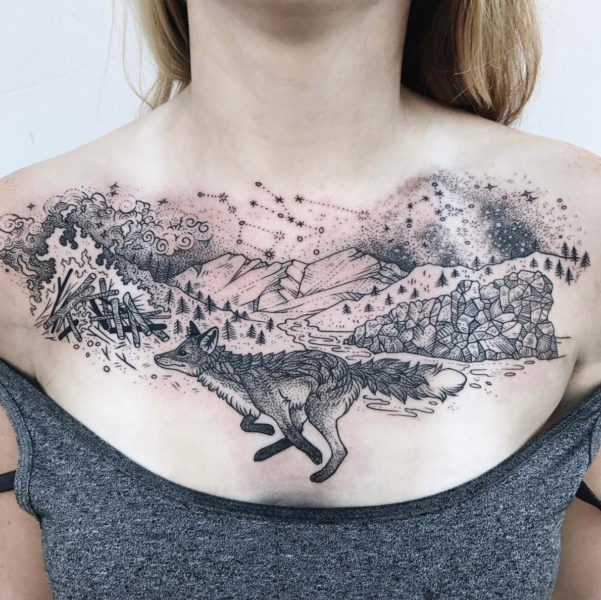 Iwilleatyourfacefool S Media Chest Piece Tattoos Tree Tattoo Chest Tattoos