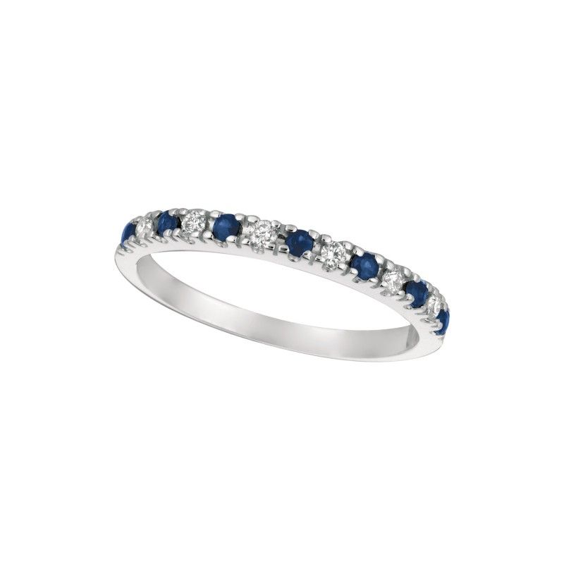 Sapphire and Diamond Stackable Ring - I.D Jewelry | Sapphire diamond