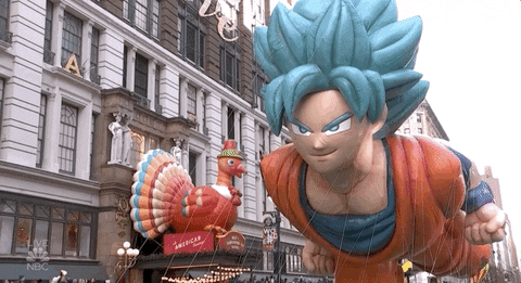 Resultado de imagem para dragon ball super macys 2019 gif"