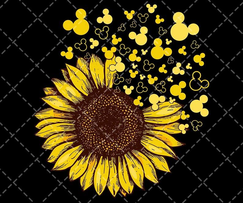 Download Mickey Head Sunflower Png Sunflower Mickey Epcot Flower Digital Download Instant Downlo Sunflower Wallpaper Sunflower Iphone Wallpaper Dark Green Aesthetic