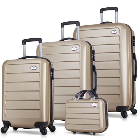 My Valice Ruby Abs 4lü Travel Valiz Seti Gold 25th, Ruby, Luggage, Outdoor, Products, Carry On Suitcase, Stripes, 4 Wheelers, Outdoors