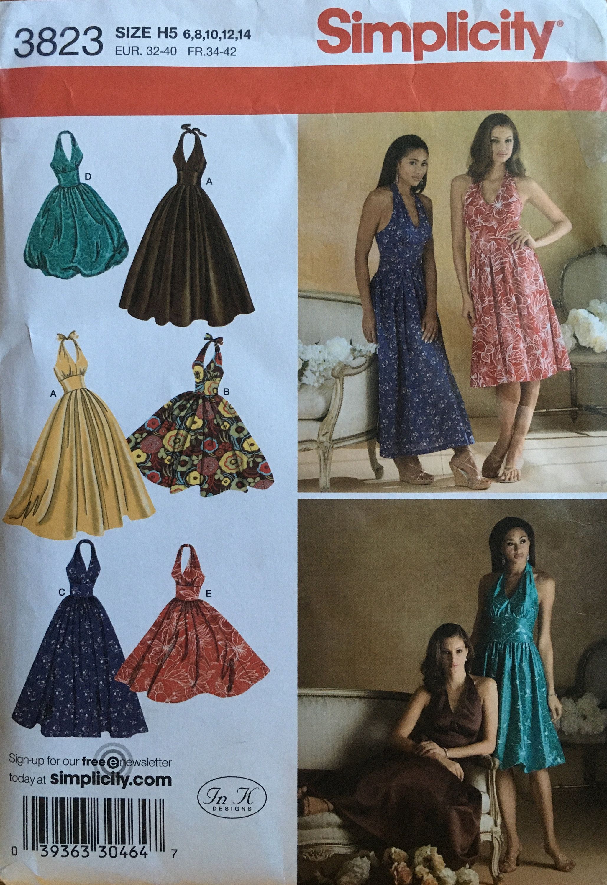 Vintage Simplicity 60th ANNIVERSARY 8-GORE DRESS /& CAPELET Sewing Pattern Women