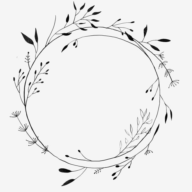 Wreath Black Branch Vine Border, Vine Drawing, Border Drawing, Wreath Drawing PNG Transparent Clipart Image and PSD File for Free Download