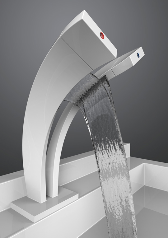 Rubinetto Dual Stream Futuristica Cascata D Acqua Rubinetteria