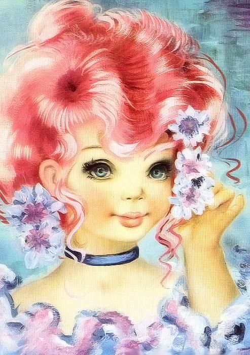 Открытка с лицом девочки