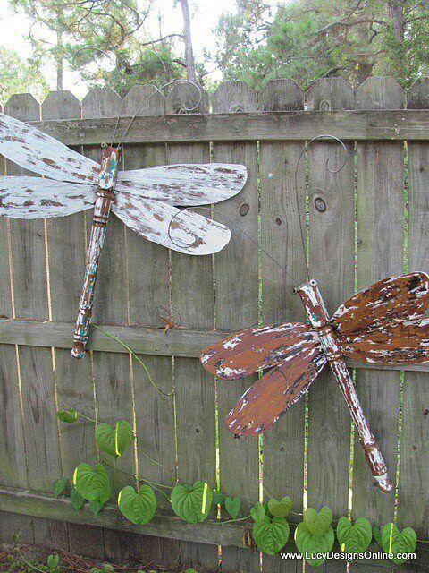 Awesome Yard Art Garden Decoration Ideas The Glove Crafts Yard Art Garden Decoration Ideas, Dragonfly Garden Art