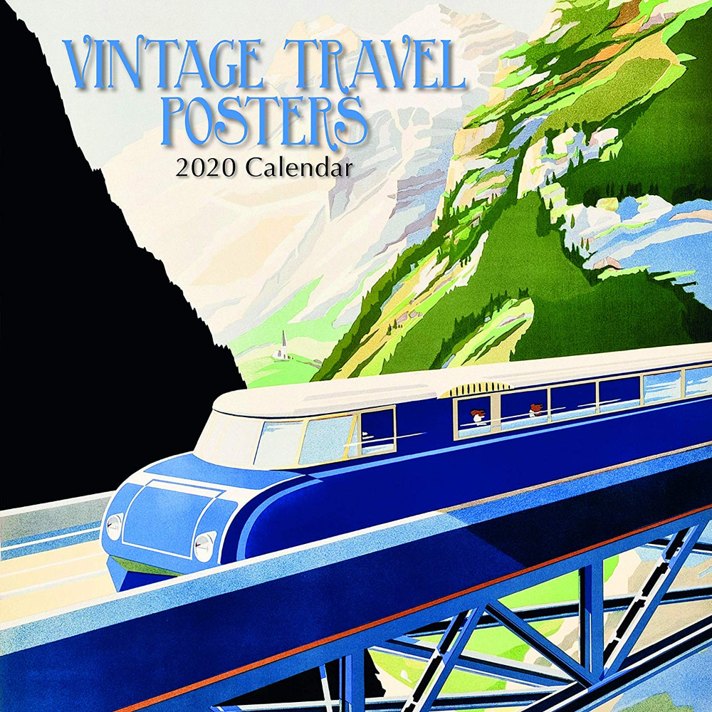 AmazonSmile 2020 Wall Calendar Vintage Travel Posters Calendar, 12