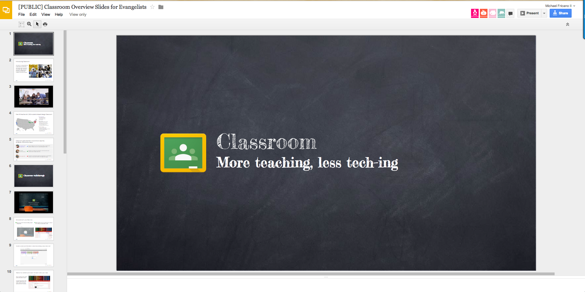 google classroom slides for evangelists by the google classroom team