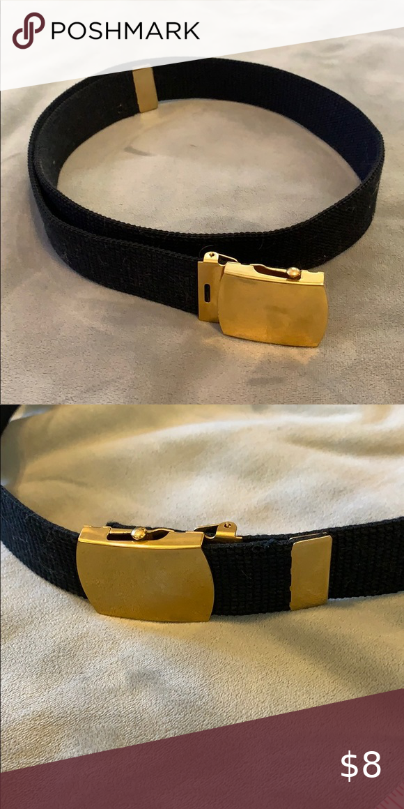 Brass and Black Web Belt Brass and Black Web Belt
