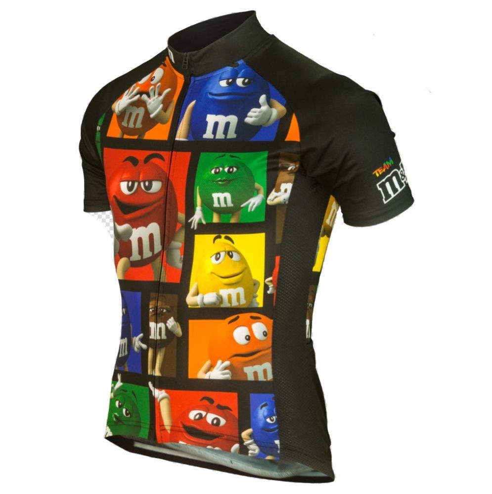 M/&M Team Cycling Jersey Retro Road Pro Clothing MTB Short Sleeve Racing Bike