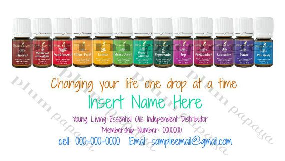 business card template for young living essential by plumpapaya young living business card template