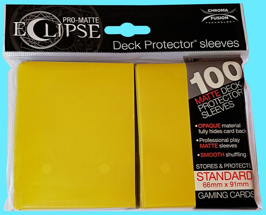 60 Ultra Pro Yellow Deck Protectors Trading Card Gaming Sleeves YuGiOh Size