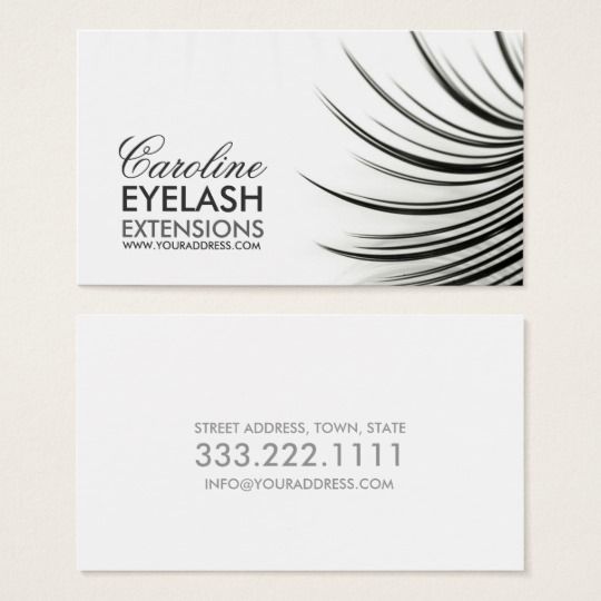 Eyelash Extension Business Card Arts Minimalistic Eyelash Extensions Business Card Pinterest