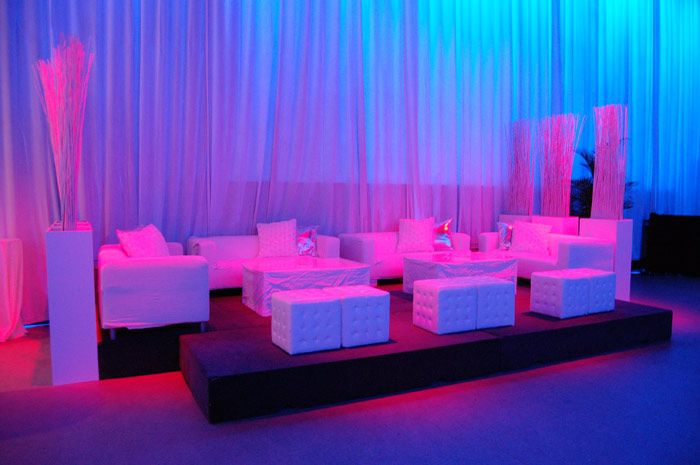 Cocktail Theme Party Ideas Part - 31: White Lounge Furniture Provided Seating In The Artifacts Room, Used For The Cocktail Reception And An After-party Sponsored By Air Canada Vacations.