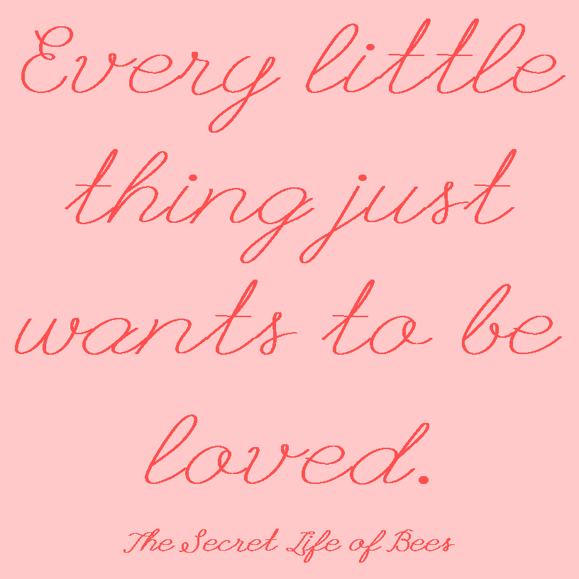 Every Little Thing Wants To Be Loved Secret Life Of Bees Quote Interesting Quotes In The Secret Life Of Bees Every Little Thing Wants To Be Loved Secret Life Of Bees Quote Interesting Quotes In The Secret Life Of Bees