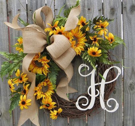 Spring Summer Wreath Wreath For Spring Summer Burlap