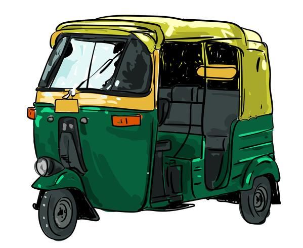 Download Rickshaw Vector Illustration for free