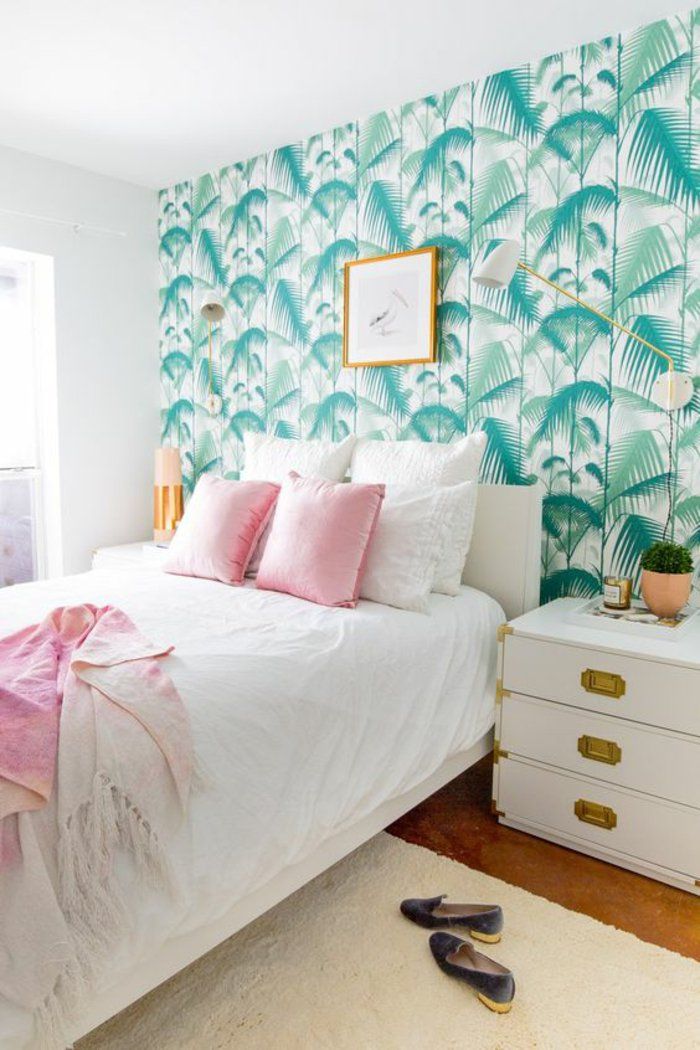 ▷ 1001+ modèles de papier peint tropical et exotique Bedrooms - modele chambre a coucher ▷ 1001+ modèles de papier peint tropical et exotique Bedrooms - modele chambre a coucher