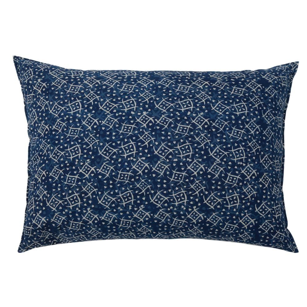 NEELA HAND BLOCKED BIG PILLOW 28 X 36 Throw Pillow Cover Paisley Tan W