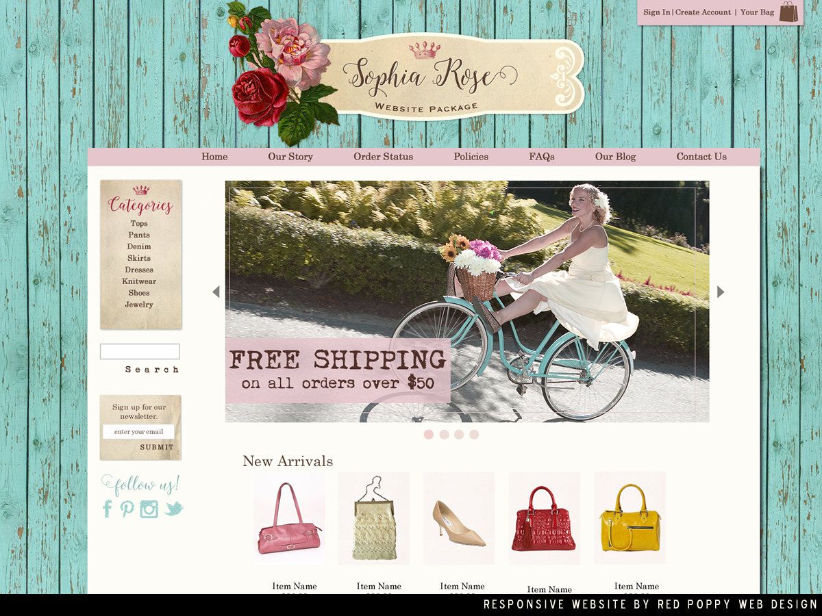 boutique website designs