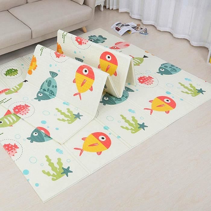 Tapis de Jeu Pliable Double Face pour Bébé 200×180 CM pour n…