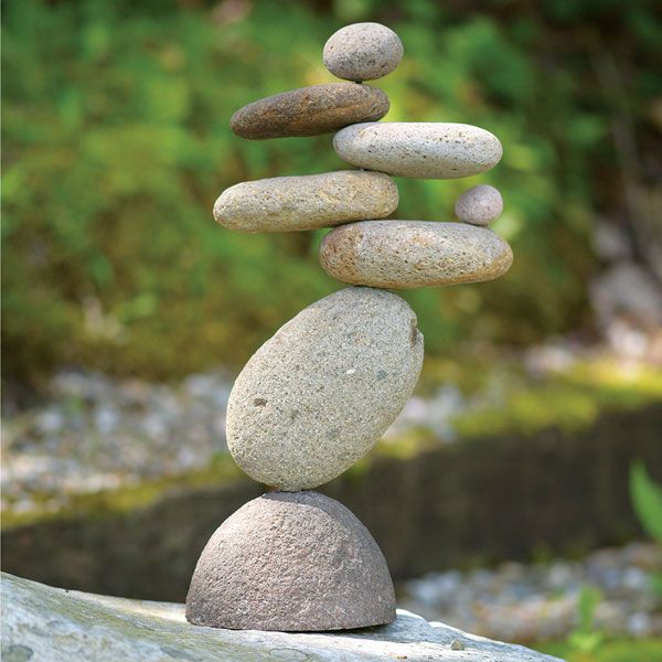 Eight-Stone Balancing Cairn - Indoor/Outdoor Garden Decoration | 28 Reviews | 4.82 Stars | Signals | HX4022 Stone Garden Statues, Garden Stones, Outdoor Garden Statues, Rock Garden, Garden Statues For Sale, Garden Care, Stone Balancing, Indoor Outdoor, Outdoor Art