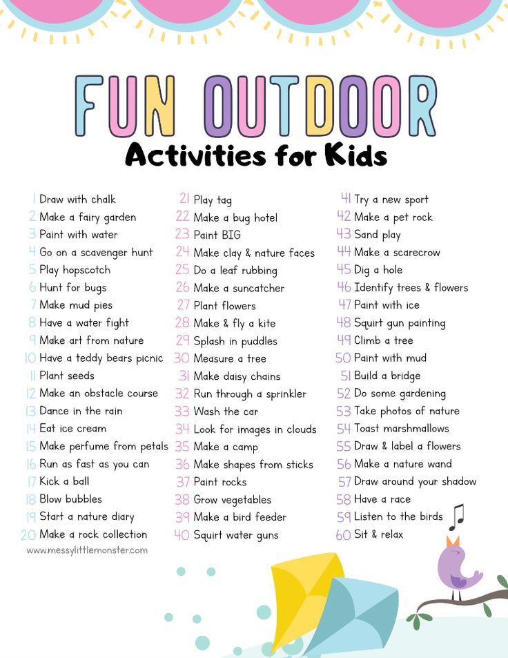 Being cooped up indoors is difficult for little kids who need to get their wiggles out. That's why we've put together an incredible list of 30 fun outdoor activities for kids that encourage movement, creative thinking, problem-solving, coordination, and so much more! Nanny Activities, Outdoor Activities For Kids, Outdoor Kids, Preschool Activities, Kids Activity Ideas, Kids Printable Activities, Kid Activites, Educational Activities For Toddlers, Spring Outdoor
