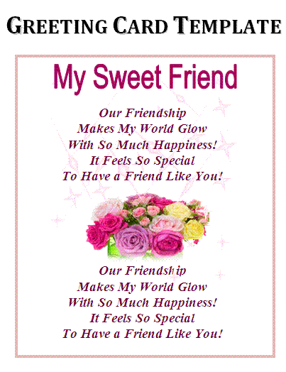 Friendship Card Templates 9+ Absolutely free Printable Term PDF graphic regarding Free Printable Friendship Cards named Friendship Card Templates 9+ Cost-free Printable Term PDF