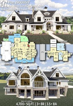 Plan 290085IY: Modern Farmhouse With Dramatic View Plan 290085IY: Modern Farmhouse With Dramatic View