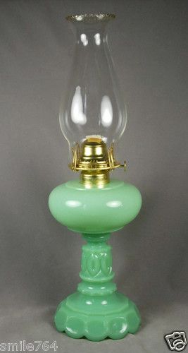 Mosser Glass Jade Jadeite Green Oil Lamp New Lamps Antique Milk - Green Milk Glass Oil Lamp Mosser Glass Jade Jadeite Green Oil Lamp New Lamps Antique Milk - Green Milk Glass Oil Lamp