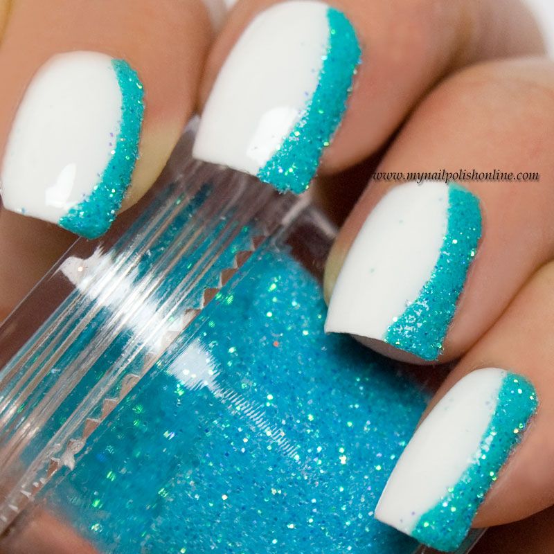 Straight Line Nail Art : Nail art with loose glitter best nails community board