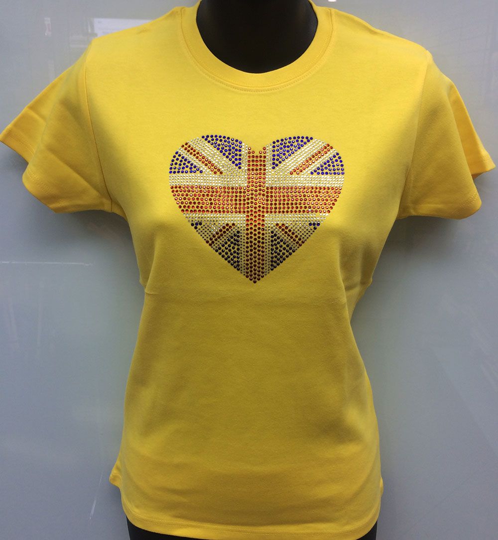 LONDON HEART PRINT WOMENS PRINTED T-SHIRT